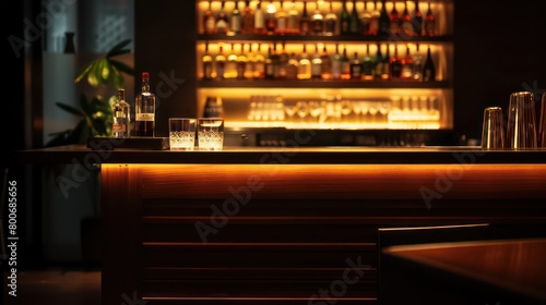 mahogany bar design in a sleek wooden elegance and refined ambiance