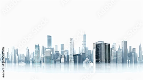 urban skyline and modern cityscape towering skyscrapers