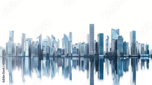 urban skyline and modern cityscape towering skyscrapers