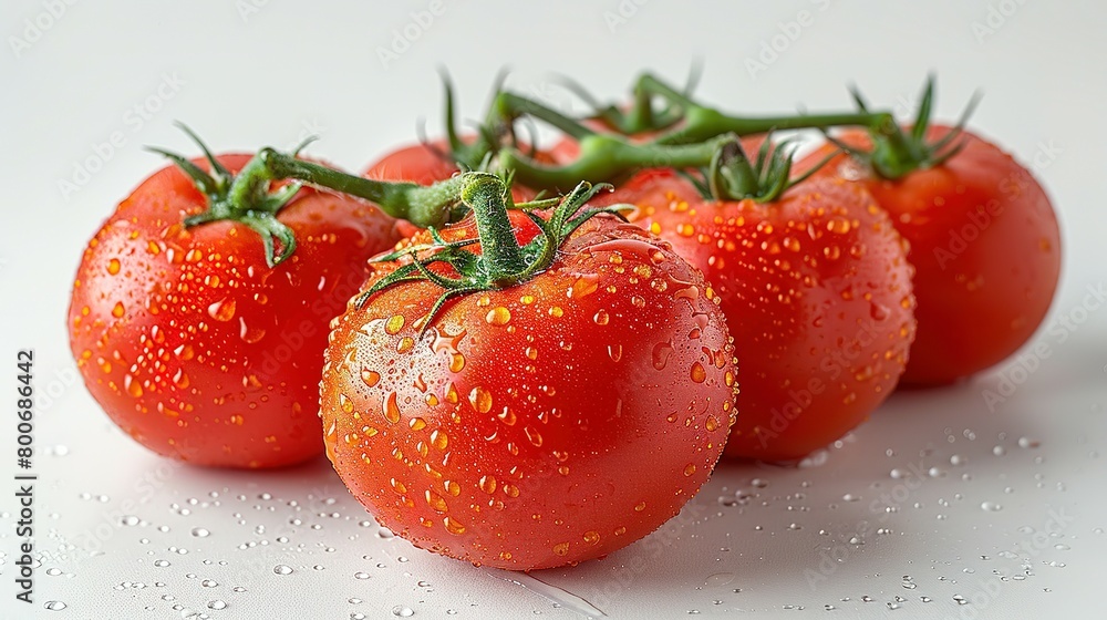 Tomato isolated. Tomato whole, half, on white background. Tomato isolated. Tomato whole, half, on white background.