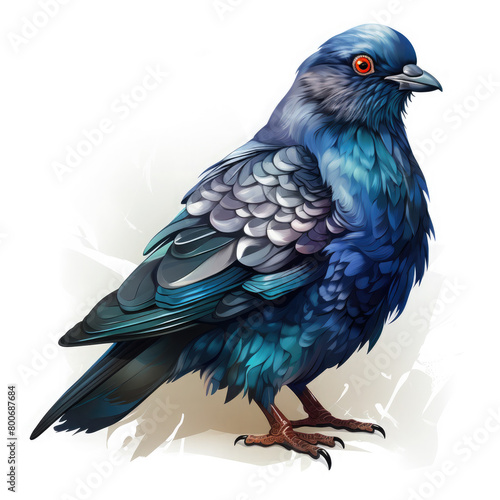 Watercolor Pigeon vector, clipart Illustration, Generative Ai