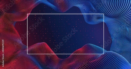 red blue halftone transition background
