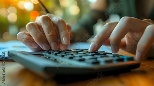Close-up View of Hands Making Important Financial Decisions