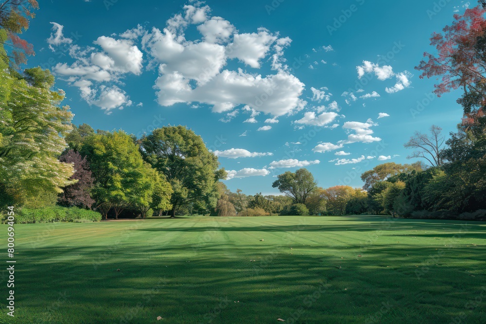 beautiful garden lawn with a large beautiful blue sky in the background beautiful garden lawn with a large beautiful blue sky in the background
