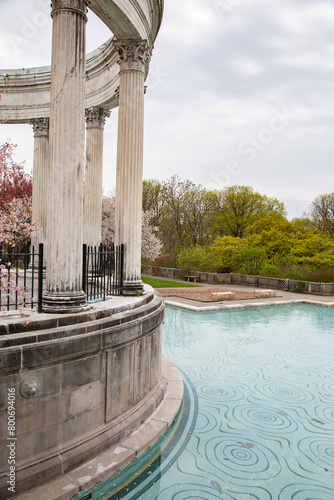 The Persian Pool and Temple of the Sky at the Untermyer Park and Gardens in Yonkers, New York.