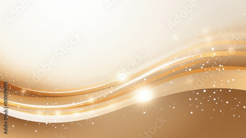 golden waves on elegant brown background