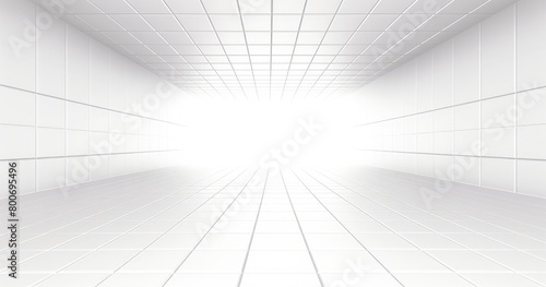 infinite white grid perspective background