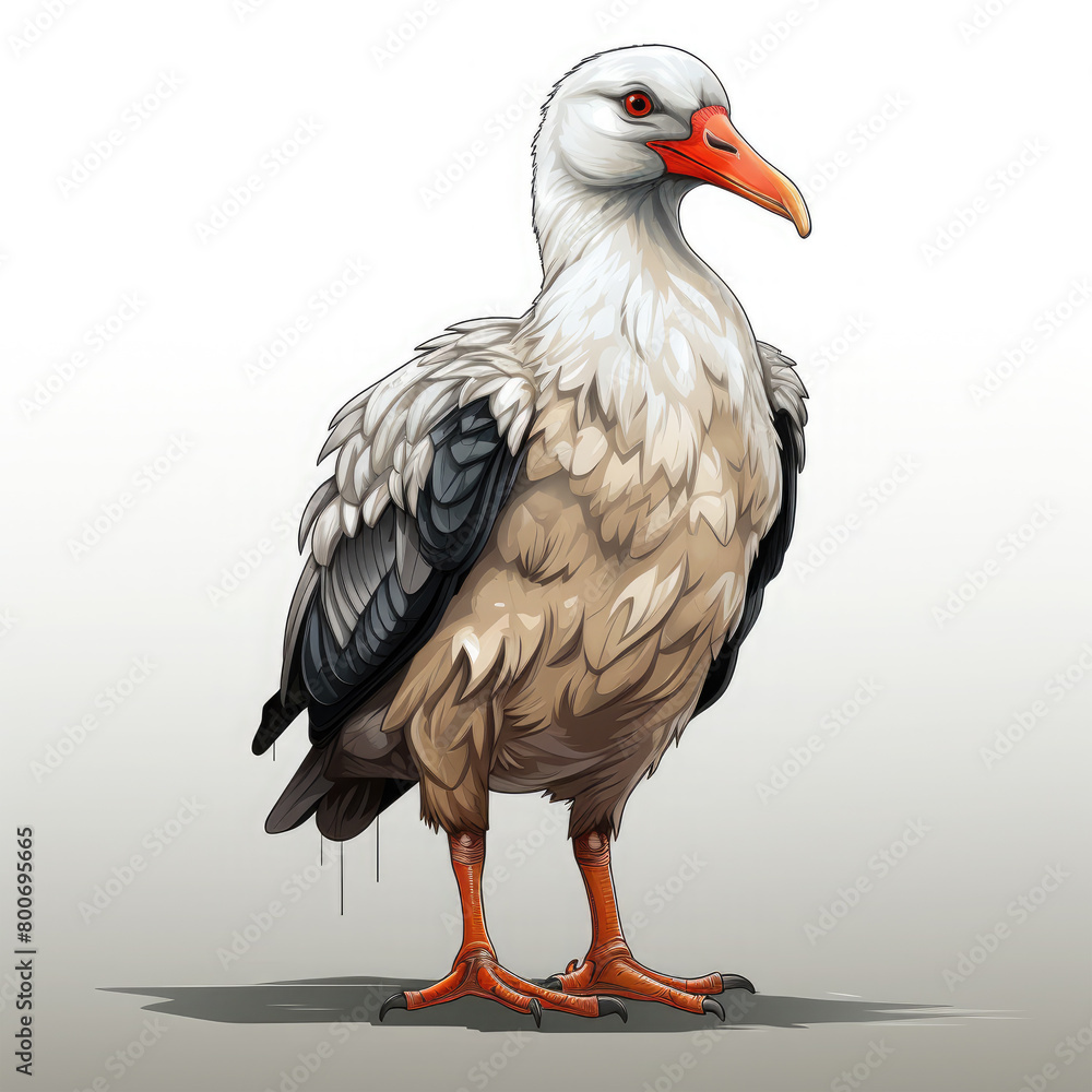Obraz premium Watercolor Goose vector, clipart Illustration, Generative Ai