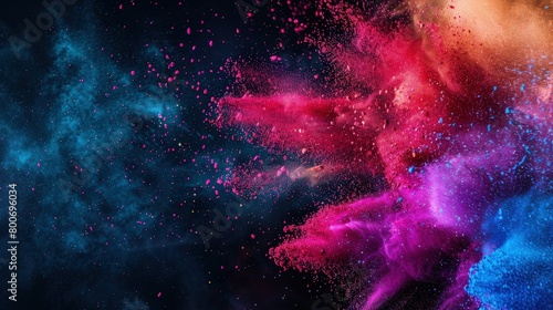 colorful explosion on black background