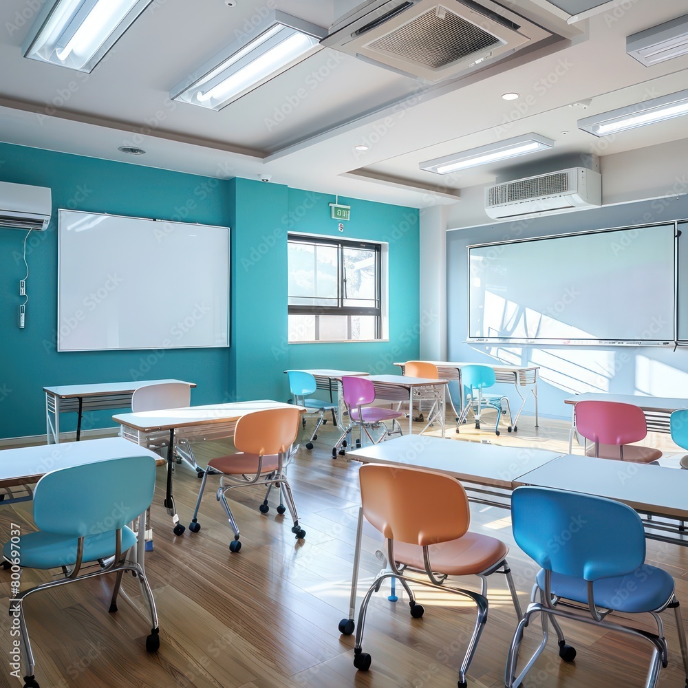 classroom with whiteboard classroom with whiteboard