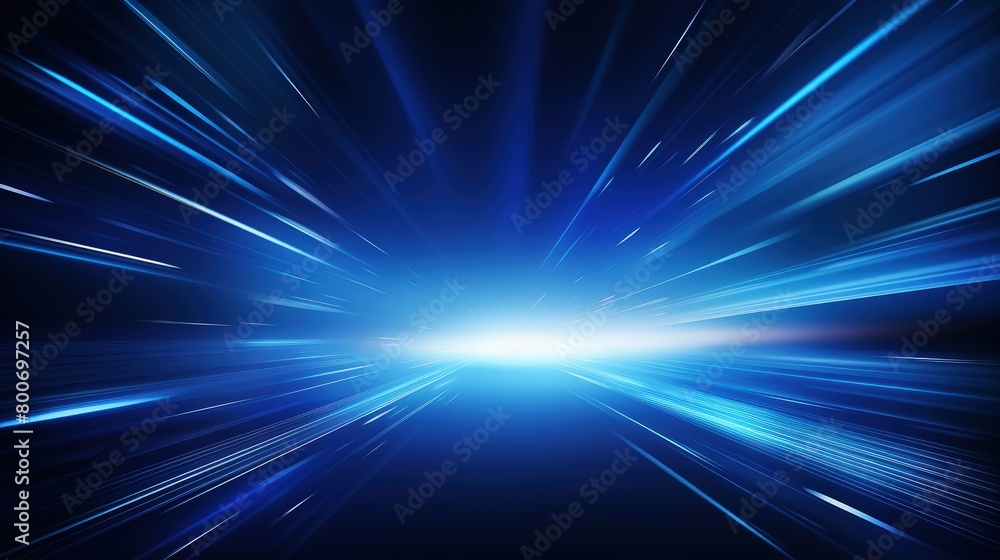 blue high-speed light burst background