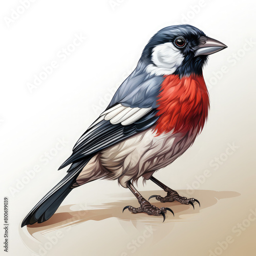 Watercolor Finch vector, clipart Illustration, Generative Ai