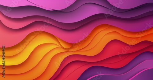 colorful wavy paper art background