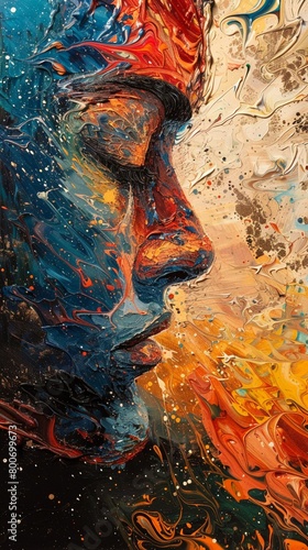 Close-Up Green Eye: Surreal Fantasy Art of a Woman's Eye, Abstract and Scary, with Dark Texture
