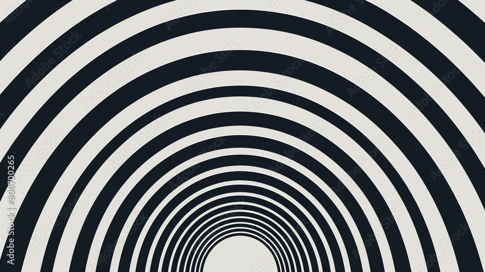 Obraz premium Concentric rings in black and white