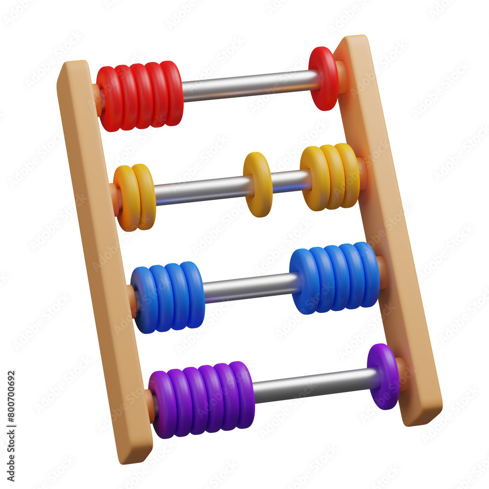 3d render abacus calculator illustration 3d render abacus calculator illustration