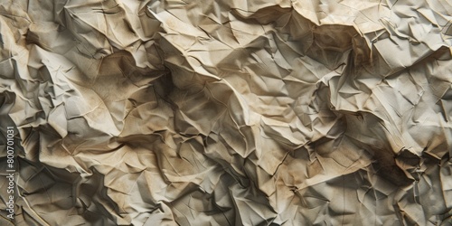 Paper displaying abundant folds and creases. Vintage and well-used material imbued with history