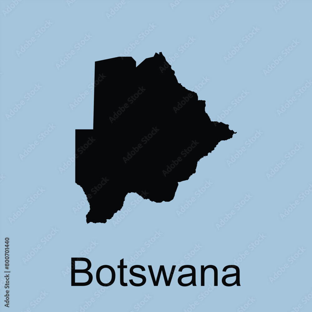 Botswana map icon vector