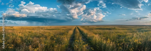 prairies, stretches of flat grassland with moderate temperatures, moderate rainfall, and few trees