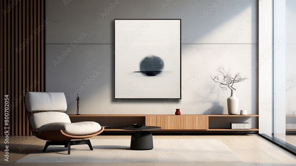 Harmony in simplicity: A minimalist painting hangs on the wall, creating a harmonious blend of form and function, inviting viewers to discover beauty in simplicity Harmony in simplicity: A minimalist painting hangs on the wall, creating a harmonious blend of form and function, inviting viewers to discover beauty in simplicity