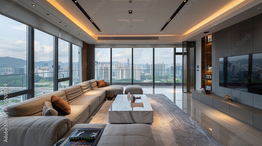 Fototapeta premium beautiful interior in minimal style 