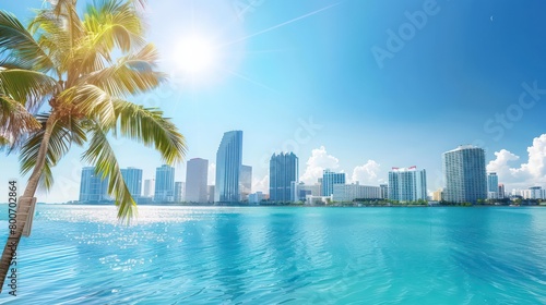 tropical city skyline © Dekastro