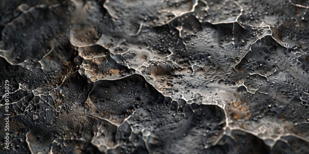 A close up of a rocky surface with many small holes
