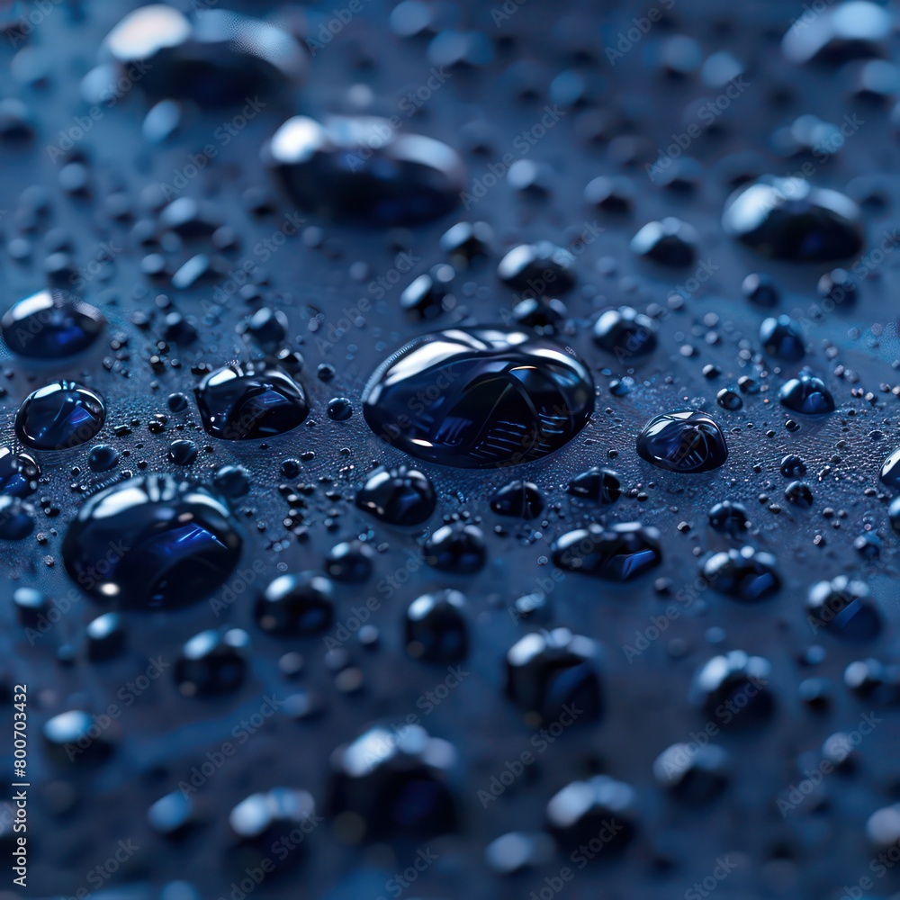 water droplets, light navy and silver