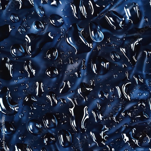 water droplets, light navy and silver