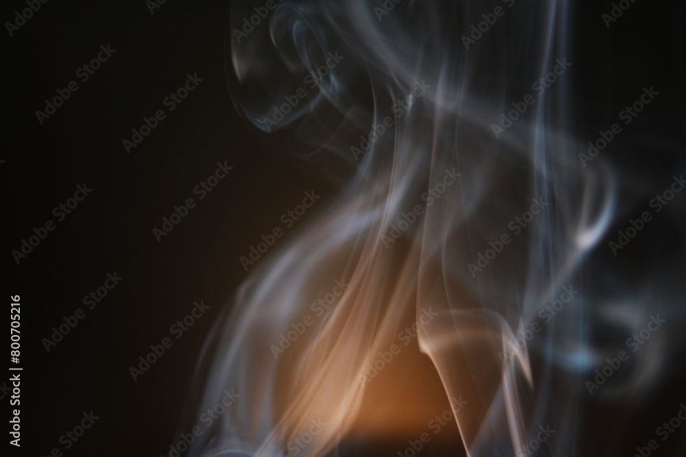 Fototapeta premium Abstract of smoke on black background