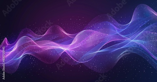 cosmic glow abstract purple and blue waves background © StraSyP BG