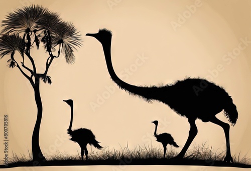  family mother silhouette baby mother day abstract ostrich ostrich background 