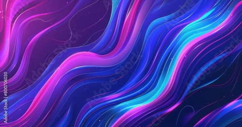 magical blue and purple wave art background