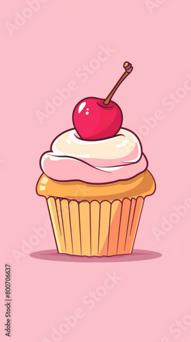 cupcake with cherry