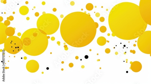 vibrant yellow liquid bubbles vector art background