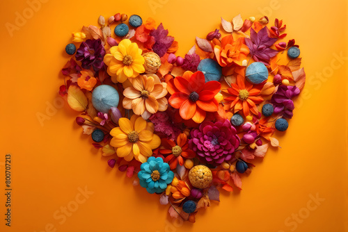 heart of flowers for the love of autumn