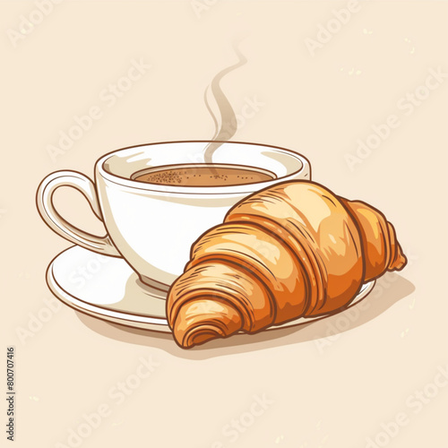 coffee and croissant