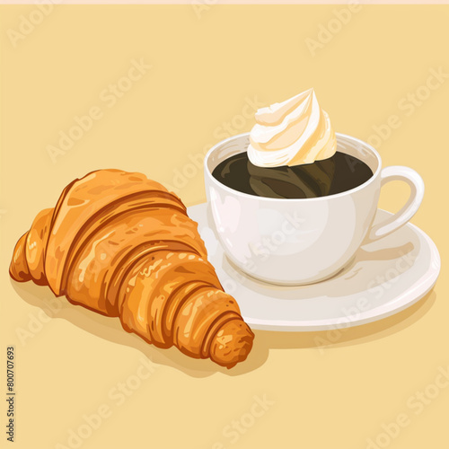 croissant and coffee