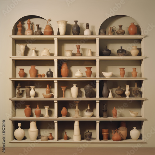 Wallpaper Mural  A painting of  shelves  porcelain  Torontodigital.ca