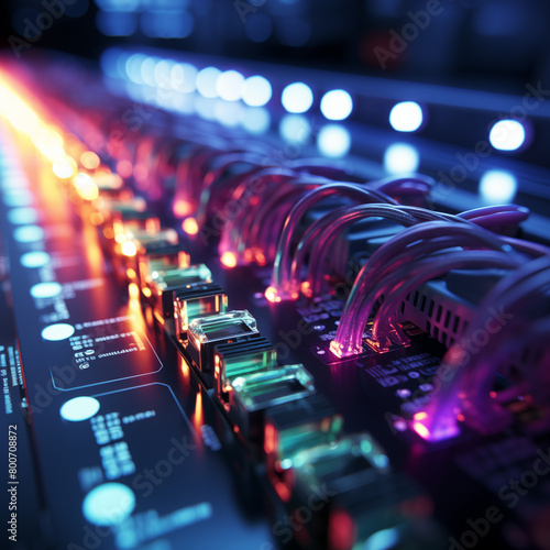 Photo of the Network cable, perspective