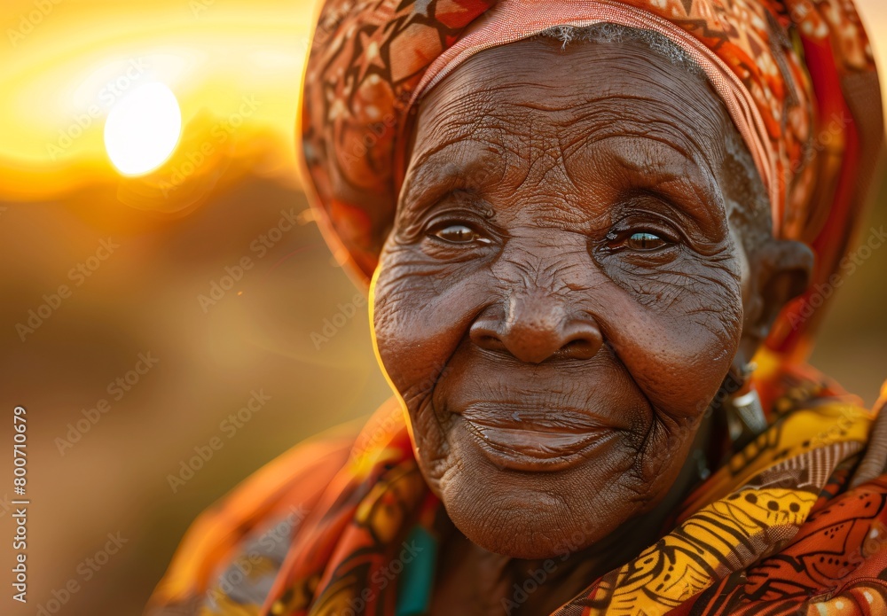 portrait of a woman of the african desert
