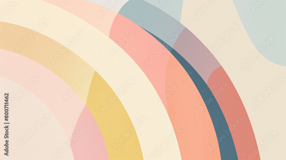 Fototapeta premium Arching forms in pale colors 