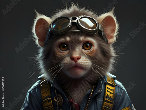 Monkey kittenpunk portrait 