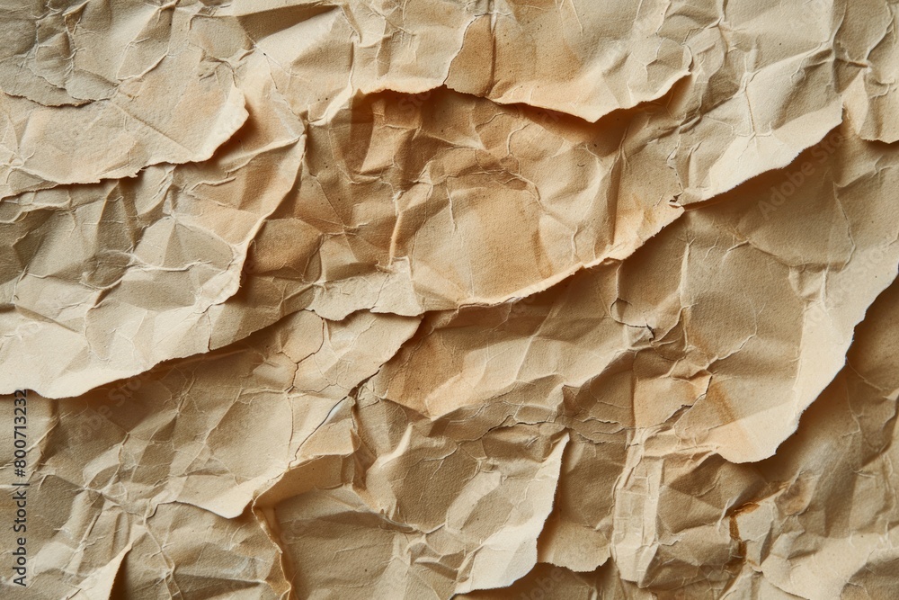 Wrinkled paper with folded creases. Texture detail for vintage or grunge designs. Wrinkled paper with folded creases. Texture detail for vintage or grunge designs.