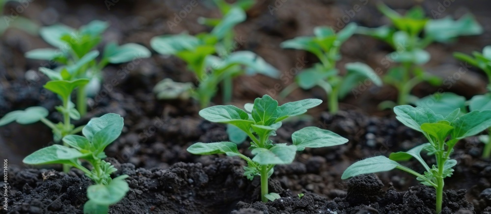 Close up of gardener's hands planting tree seedlings Close up of gardener's hands planting tree seedlings