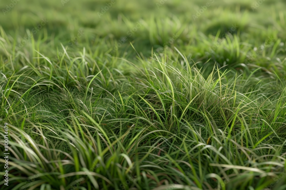 Fototapeta premium A field of grass is shown in a close up