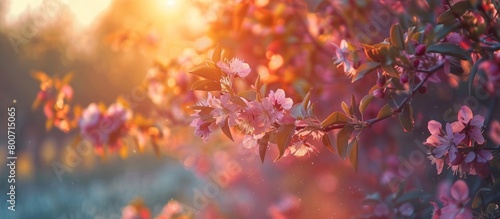 View of beautiful flowers blooming in spring. © BISMILAH
