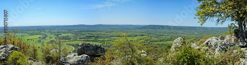 Stouts Point at Petit Jean State Park, Arkansas  offering beautiful panoramic view of the Arkansas river valley