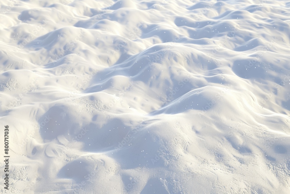Fototapeta premium Mountain peak blanketed in snow under clear blue sky. Serene alpine vista.