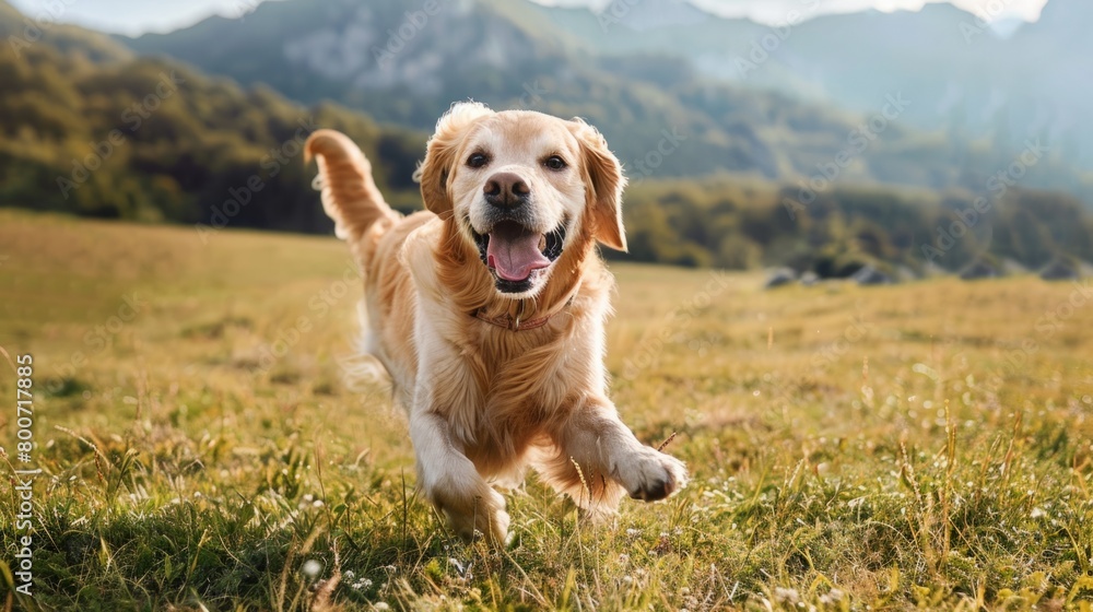 dog running between mountains generative ai dog running between mountains generative ai